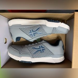 Kuru size 11.5 Medium Grey and blue.  New.  Never worn.